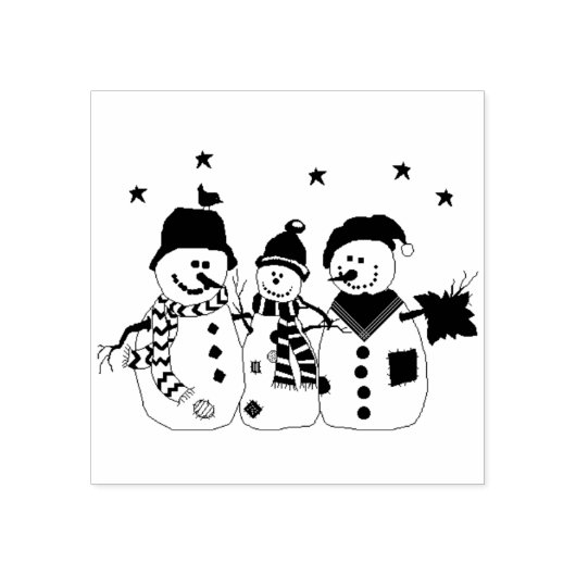 Kerstmannen Rubberstempel (Afrduk)