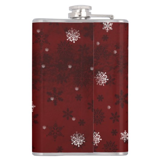 Kerstmannen slee en rendierflesfles heupfles (Achterkant)