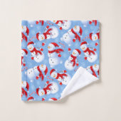 kerstmannen, Snowflakes en snoeprietjes Bad Handdoek (Wasdoekje)