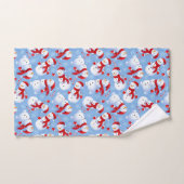 kerstmannen, Snowflakes en snoeprietjes Bad Handdoek (Handdoek)