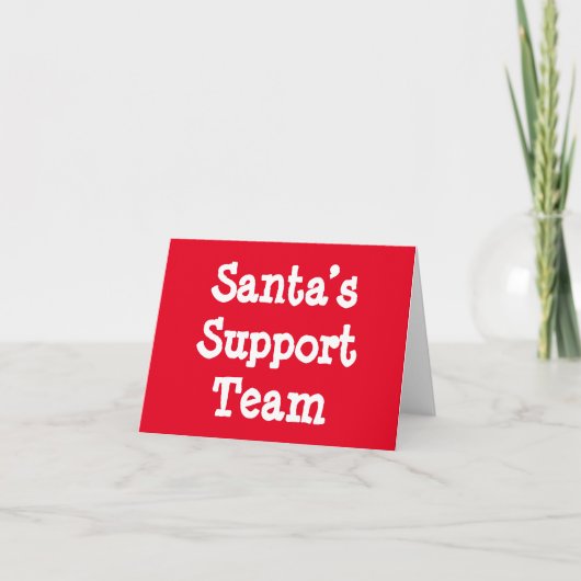 Kerstmannen Steun Teamkaart Kaart (Voorkant)