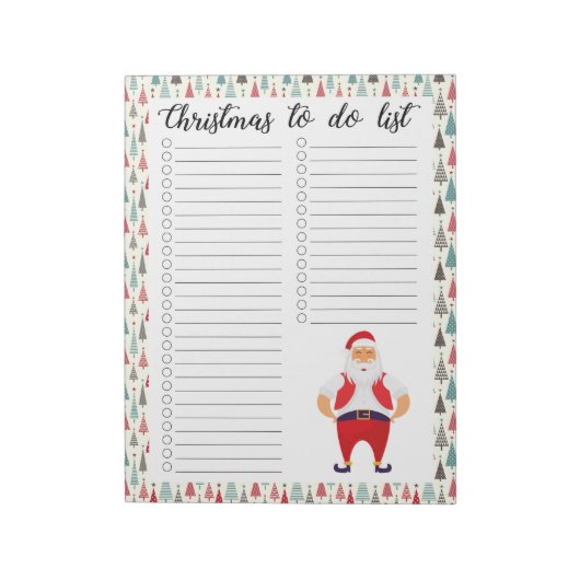 Kerstmannen Takenlijst Notitieblok (Linkerzijde)