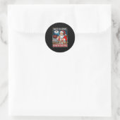Kerstmannen Tech Support_ Herstarten Kerstmis Grap Ronde Sticker (Tas)