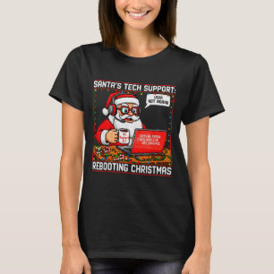 Kerstmannen Tech Support_ Kerst opnieuw opstarten T-shirt