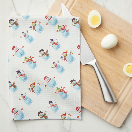 Kerstmannen Theedoek (Quarter Fold)