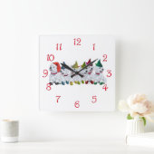 Kerstmannen Vierkante Klok (Huis)