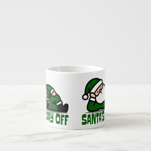Kerstmannen vrije dag espresso kop (Voorkant)