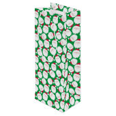 Kerstmannen Wijn Cadeautas (Achterkant Gekanteld)