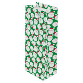 Kerstmannen Wijn Cadeautas (Voorkant Gekanteld)