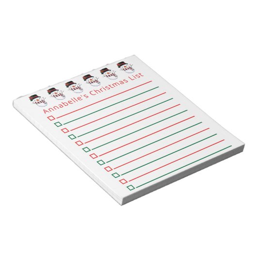 Kerstmannen Winkellijst personaliseren Notitieblok (Schuin)
