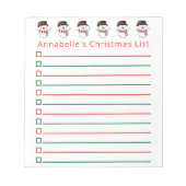 Kerstmannen Winkellijst personaliseren Notitieblok (Voorkant)