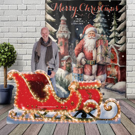 Kerstmannendorp Kerstmis Hangend Tapijt Wandkleed