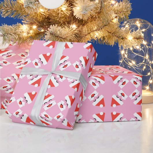 Kerstmannengezicht Cadeaupapier (Feestdagen)