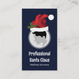Kerstmannenhoed Aangepaste Foto Sjabloon Professio Visitekaartje