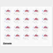 Kerstmannenhoed - baby shower ronde sticker (Vel)