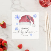 Kerstmannenhoed - baby shower servet (Insitu)