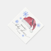 Kerstmannenhoed - baby shower servet (Hoek)