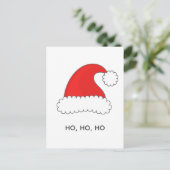 Kerstmannenhoed Briefkaart (Staand voorkant)