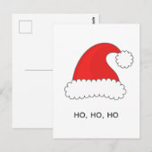 Kerstmannenhoed Briefkaart (Voorkant / Achterkant)