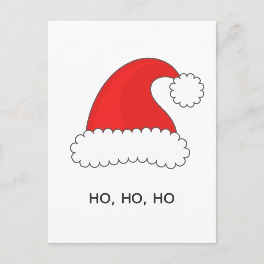 Kerstmannenhoed Briefkaart (Voorkant)