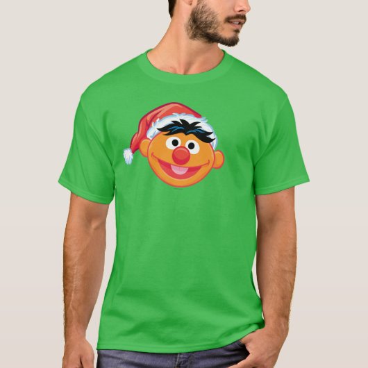 Kerstmannenhoed Ernie T-shirt (Voorkant)
