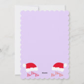 Kerstmannenhoed Ho Ho Ho Prettig Kerstfeest Minima Feestdagenkaart (Achterkant)