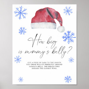 Kerstmannenhoed - hoe groot is mama's buik spel poster