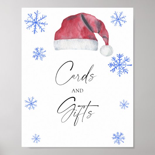Kerstmannenhoed - KAARTEN EN CADOUS Poster (Voorkant)