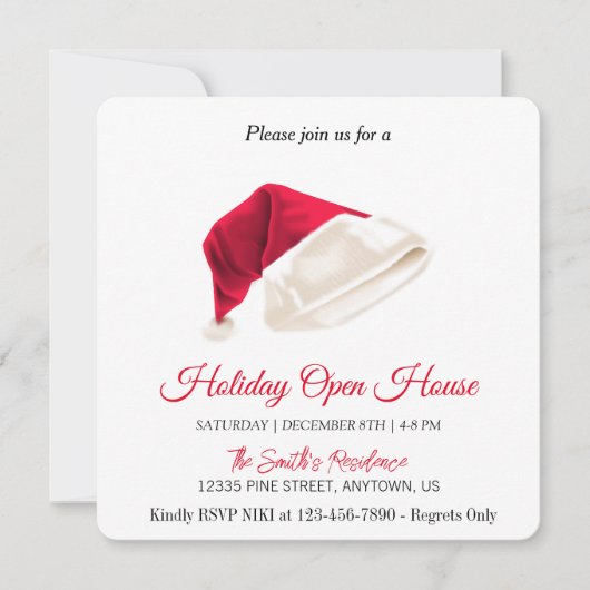 Kerstmannenhoed, Kerstmagie Feestdagenkaart (Voorkant)