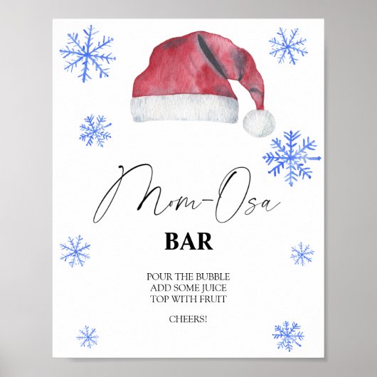 Kerstmannenhoed - Mon-osa bar Poster (Voorkant)
