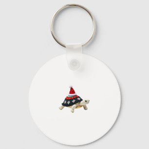 Kerstmannenhoed Schildpad - Vintage Zeeschildpad K Sleutelhanger