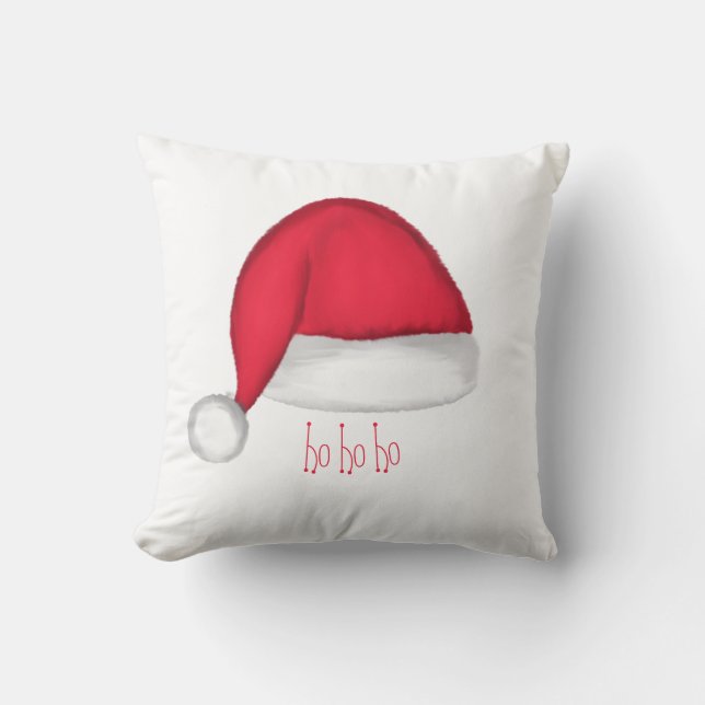 Kerstmannenhoofddeksel decoratieve kussen (Voorkant)
