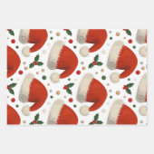 Kerstmannenmutsen Inpakpapier Vel (Voorkant 2)