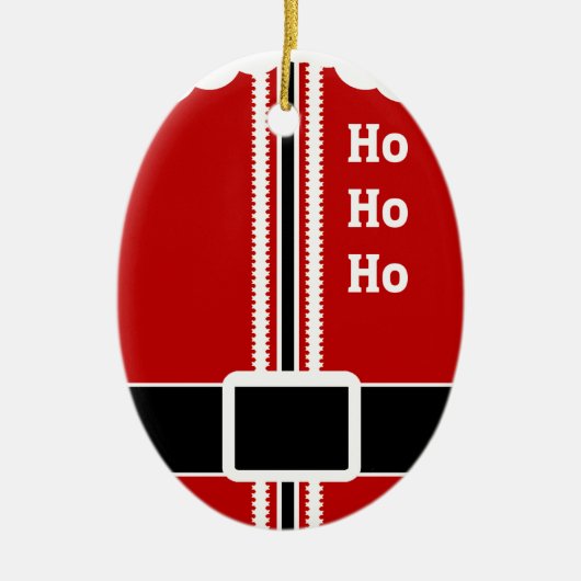 Kerstmannenpak Keramisch Ornament (Voorkant)