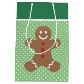 Kerstmannetje en Stippen Persoonlijk Medium Cadeauzakje (Achterkant)