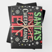 Kerstmannetje Favoriete Cheerleader Elf Familie Ma Inpakpapier Vel (In situ)