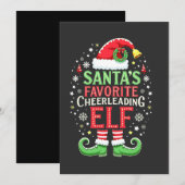 Kerstmannetje Favoriete Cheerleader Elf Familie Ma Kaart (Voorkant / Achterkant)