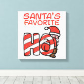 Kerstmannetje Favoriete Grappige Stoute Volwassene Canvas Afdruk (Insitu (Houten vloer))