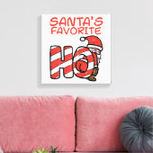 Kerstmannetje Favoriete Grappige Stoute Volwassene Canvas Afdruk (Insitu (Woonkamer))