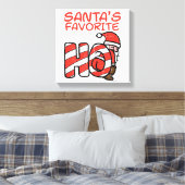Kerstmannetje Favoriete Grappige Stoute Volwassene Canvas Afdruk (Insitu (Slaapkamer))