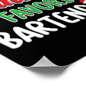 Kerstmannetje Favoriete Rtender T-shirt Cute Kerst Poster (Hoek)