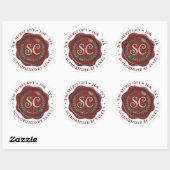 Kerstmannetje Geheim Cadeaubijslagsticker Ronde Sticker (Vel)