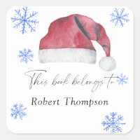 Kerstmannetje hoed - ex libris