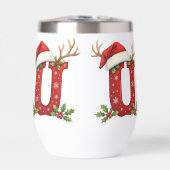 Kerstmannetje hoed Monogram initiaal U vrolijk ker (Voorkant)