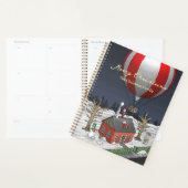Kerstmannetje in de hete luchtballon planner (Display)