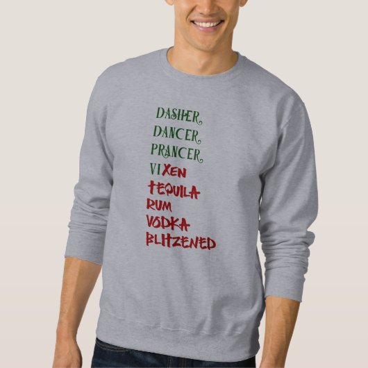 Kerstmannetje Kerstmis Grappige Namen van Rendiere Trui (Voorkant)