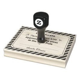 Kerstmannetje Leuk Lijst Certificaat Houten Stempe Rubberstempel