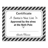 Kerstmannetje Leuk Lijst Certificaat Houten Stempe Rubberstempel (Afrduk)