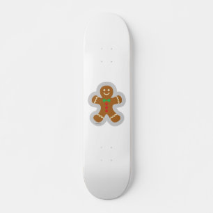Kerstmannetje maakt engel in de sneeuw persoonlijk skateboard