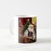 Kerstmannetje met 2 Cairn Terriers Koffiemok (Voorkant links)